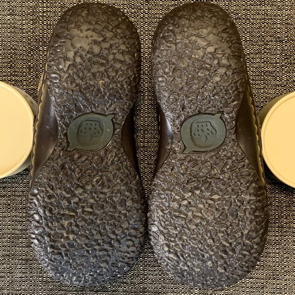 Born Womens 6 (36.5) Alain Tan Suede Brown Leather Slip-on Loafers Slides Mules - Picture 6 of 7